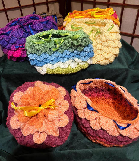 Crocheted bags