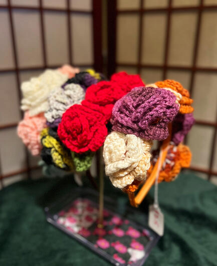 crocheted arm warmers